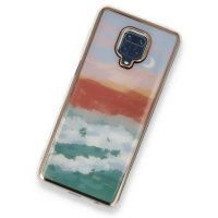 Newface Xiaomi Redmi Note 9S Kılıf Çiçekli Silikon - Turkuaz