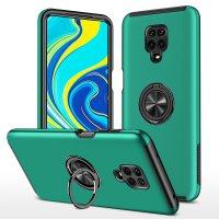 Newface Xiaomi Redmi Note 9S Kılıf Elit Yüzüklü Kapak - Yeşil