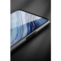 Newface Xiaomi Redmi Note 9S Kılıf Focus Derili Silikon - Siyah