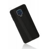 Newface Xiaomi Redmi Note 9 Pro Kılıf Glass Kapak - Siyah