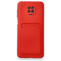 Newface Xiaomi Redmi Note 9S Kılıf Kelvin Kartvizitli Silikon - Kırmızı
