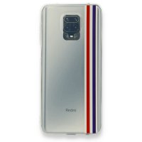 Newface Xiaomi Redmi Note 9S Kılıf Prime Silikon - Kırmızı-Lacivert