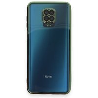 Newface Xiaomi Redmi Note 9S Kılıf Razer Lensli Silikon - Yeşil