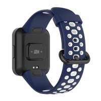 Newface Xiaomi Redmi Watch 2 Lite Spor Delikli Kordon - Lacivert-Beyaz
