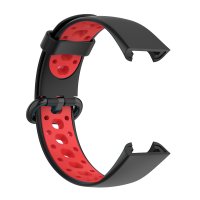 Newface Xiaomi Redmi Watch 2 Lite Spor Delikli Kordon - Siyah-Kırmızı