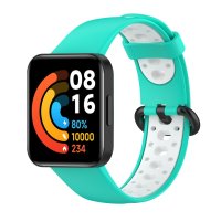 Newface Xiaomi Redmi Watch 2 Spor Delikli Kordon - Turkuaz-Beyaz