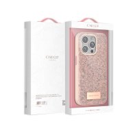 Onegif iPhone 14 Pro Max Bright Simli Kapak - Pembe