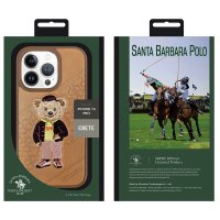 Santa Barbara Polo Racquet Club iPhone 13 Pro Crete Deri Kapak - Kırmızı