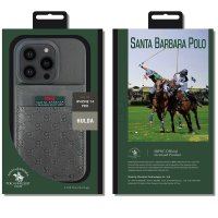 Santa Barbara Polo Racquet Club iPhone 13 Pro Hulda Kartvizitli Kapak - Kahverengi