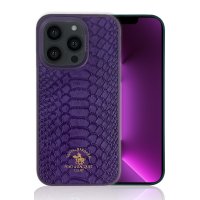 Santa Barbara Polo Racquet Club iPhone 13 Pro Knight Deri Kapak - Lacivert