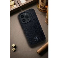 Santa Barbara Polo Racquet Club iPhone 13 Pro Knight Deri Kapak - Lacivert