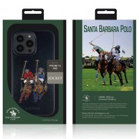 Santa Barbara Polo Racquet Club iPhone 13 Pro Max Jockey Deri Kapak - Yeşil