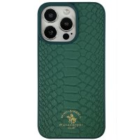 Santa Barbara Polo Racquet Club iPhone 13 Pro Max Knight Deri Kapak - Yeşil