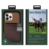 Santa Barbara Polo Racquet Club iPhone 13 Pro Timothy Cüzdanlı Standlı Kapak - Kahverengi