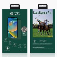 Santa Barbara Polo Racquet Club iPhone 14 3D Premium Cam Ekran Koruyucu - Siyah