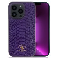 Santa Barbara Polo Racquet Club iPhone 14 Knight Deri Kapak - Lacivert