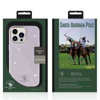 Santa Barbara Polo Racquet Club iPhone 14 Pro Max Aurora Simli Kapak - Pembe