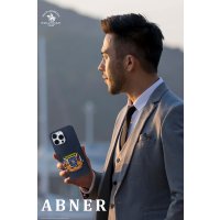 Santa Barbara Polo Racquet Club iPhone 15 Abner İçi Süet Nakış Desenli Kartvizitli Kılıf - Siyah