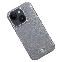 Santa Barbara Polo Racquet Club iPhone 15 Aurora Simli Kapak - Gümüş