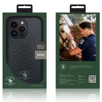 Santa Barbara Polo Racquet Club iPhone 15 Knight Deri Kapak - Kırmızı