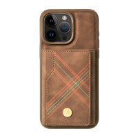 Santa Barbara Polo Racquet Club iPhone 15 Pro Max Burke Manyetik Cüzdanlı Kapak - Kahverengi