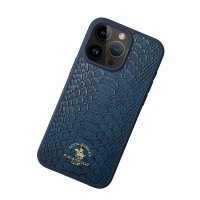 Santa Barbara Polo Racquet Club iPhone 15 Pro Max Knight Deri Kapak - Lacivert