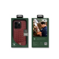 Santa Barbara Polo Racquet Club iPhone 15 Pro Ravel Deri Kapak - Titan Gri