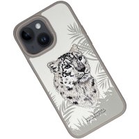 Santa Barbara Polo Racquet Club iPhone 15 Savanna Kapak - Snow Leopard Beyaz