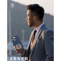 Santa Barbara Polo Racquet Club iPhone 16 Abner İçi Süet Nakış Desenli Kartvizitli Kılıf - Titan Gri