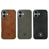 Santa Barbara Polo Racquet Club iPhone 16 Knight Deri Kapak - Titan Gri
