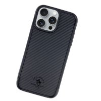 Santa Barbara Polo Racquet Club iPhone 16 Plus Elvis Karbon Magsafe Kapak - Siyah
