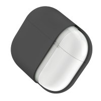 Uniq Airpods 4 (4.nesil) Lino Silikon Kılıf - Gri