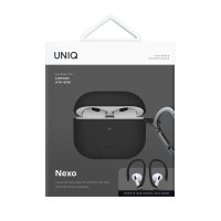 Uniq Airpods 4 (4.nesil) Nexo Silikon Kılıf - Siyah