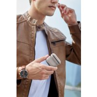 Uniq Airpods Pro 2 (2.nesil) Lyden DS Deri Kılıf - Mavi