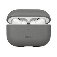 Uniq Airpods Pro 2 (2.nesil) Lyden DS Deri Kılıf - Siyah