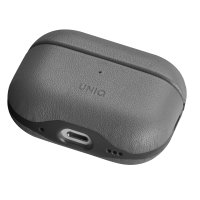 Uniq Airpods Pro 2 (2.nesil) Lyden DS Deri Kılıf - Siyah