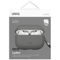 Uniq Airpods Pro 2 (2.nesil) Lyden DS Deri Kılıf - Siyah