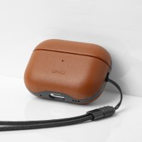 Uniq Airpods Pro 2 (2.nesil) Terra Genuine Deri Kılıf - Kahverengi