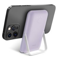 Uniq Hoveo 5.000mAh Manyetik PD Kablosuz Type-C Standlı Powerbank - Lila