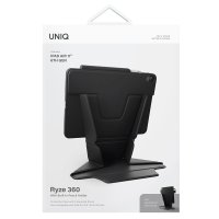 Uniq iPad Air 11 (2024) Ryze Standlı Katlanabilir Tablet Kapak - Siyah