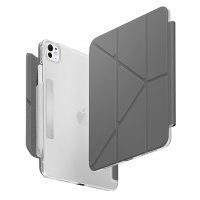 Uniq iPad Pro 13 (2024) Camden Katlanabilir Tablet Kapak - Koyu Gri