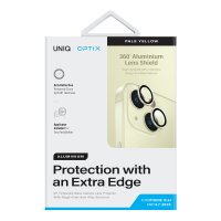 Uniq iPhone 15 Optix Alüminyum Kamera Lens Koruyucu - Sarı