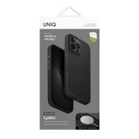 Uniq iPhone 16 Pro Max Lyden Magsafe Deri Kapak - Siyah