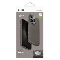 Uniq iPhone 16 Pro Max Lyden Magsafe Deri Kapak - Titan Gri
