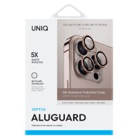 Uniq iPhone 16 Pro Max Optix Alüminyum Kamera Lens Koruyucu - Gold