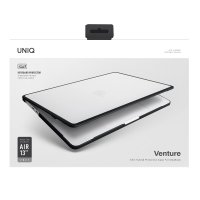 Uniq Macbook Air 13 (2022) Venture Hybrid Macbook Kapak - Siyah