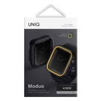Uniq Watch 41mm Moduo Camlı Kasa Ekran Koruyucu - Siyah-Sarı
