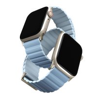 Uniq Watch 41mm Revix Premium Reversible Manyetik Kordon - Mavi-Açık Mavi