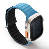 Uniq Watch 44mm Revix Evo Reversible Manyetik Kordon - Mavi-Siyah