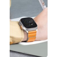 Uniq Watch 44mm Revix Premium Reversible Manyetik Kordon - Koyu Mavi-Mavi